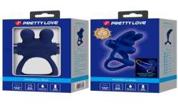 PRETTY LOVE FRANCISCO DOBLE ANILLO VIBRADOR RABBIT AZUL