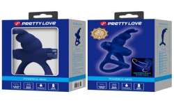 PRETTY LOVE LUCHITO DOBLE ANILLO VIBRADOR RABBIT AZUL