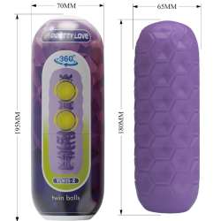PRETTY LOVE TWIN BALLS MASTURBADOR MASCULINO MORADO
