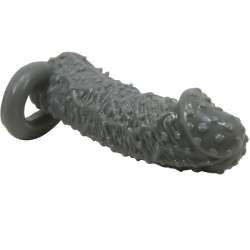 PRETTY LOVE FUNDA REALaSTICA ALARGADORA Y RETARDANTE PARA PENE MODELO 2 GRIS