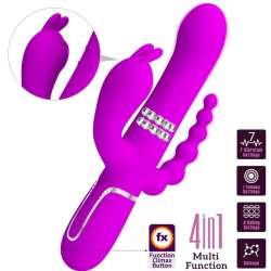PRETTY LOVE CAMMY TRIPLE VIBRADOR MULTIFUNCIaN 4 EN 1 ROSA