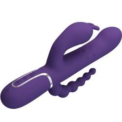 PRETTY LOVE CAMMY TRIPLE VIBRADOR MULTIFUNCIaN 4 EN 1 MORADO