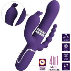 PRETTY LOVE CAMMY TRIPLE VIBRADOR MULTIFUNCIaN 4 EN 1 MORADO