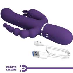 PRETTY LOVE CAMMY TRIPLE VIBRADOR MULTIFUNCIaN 4 EN 1 MORADO