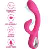 PRETTY LOVE FRITZ VIBRADOR RABBIT 12 VIBRACIONES ROSA