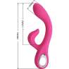 PRETTY LOVE FRITZ VIBRADOR RABBIT 12 VIBRACIONES ROSA