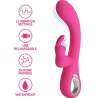 PRETTY LOVE NOVAK VIBRADOR RABBIT 12 VIBRACIONES ROSA