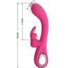 PRETTY LOVE NOVAK VIBRADOR RABBIT 12 VIBRACIONES ROSA