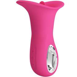PRETTY LOVE CLYDE VIBRADOR ORAL LENGUA VIBRADORA 12 VIBRACIONES ROSA