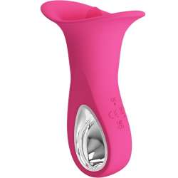 PRETTY LOVE CLYDE VIBRADOR ORAL LENGUA VIBRADORA 12 VIBRACIONES ROSA