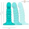 INTENSE BUFFY VIBRADOR TALLA S DISEaO EN ESPIRAL 10 VIBRACIONES AZUL CONTROL REMOTO