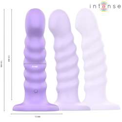 INTENSE BRENDA VIBRADOR TALLA M DISEaO EN ESPIRAL 10 VIBRACIONES MORADO CONTROL REMOTO