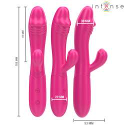 INTENSE IVY VIBRADOR FLEXIBLE 10 VIBRACIONES CON LENGUA ESTIMULADORA ROSA