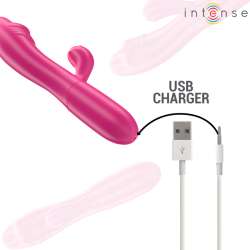 INTENSE IVY VIBRADOR FLEXIBLE 10 VIBRACIONES CON LENGUA ESTIMULADORA ROSA