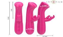 INTENSE JULIETA VIBRADOR RABBIT 186 CM 10 VIBRACIONES ROSA