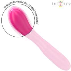 INTENSE LISETTE VIBRADOR 19 CM FLEXIBLE 10 VIBRACIONES ROSA