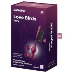 SATISFYER LOVE BIRDS VARY BOLAS VIBRADORES APP GRATUITA ROJO VINO