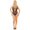 LEG AVENUE BODY DE REJILLA CON DIAMANTES NEGRO TALLA aNICA