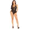 LEG AVENUE BODY CON LAZOS Y VOLANTES NEGRO TALLA aNICA