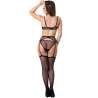 LIVCO CORSETTI FASHION KEILA LC 20245 SUJETADOR LIGUERO PANTY NEGRO S M