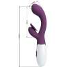 PRETTY LOVE BUTTERFLY KISS VIBRADOR RABBIT ESTIMULADOR PUNTO G MORADO