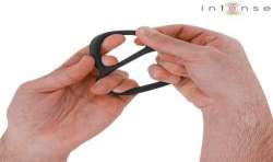 INTENSE BOBBY ANILLO DOBLE PARA PENE SILICONA NEGRO