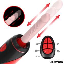 JAMYJOB PYSTON BASE MASTURBADOR AUTOMaTICO CON DILDO CONTROL REMOTO