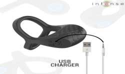 INTENSE ALEX ANILLO DOBLE VIBRADOR PENE 10 VIBRACIONES NEGRO