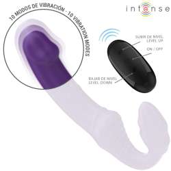 INTENSE JILL VIBRADOR DOBLE 20 CM VIOLETA CONTROL REMOTO