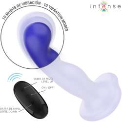 INTENSE SHORTY VIBRADOR CON VENTOSA AZUL CONTROL REMOTO