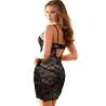 SUBBLIME 954185 BABYDOLL DE ENCAJE CON TIRANTES AJUSTABLES NEGRO S M