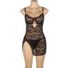 SUBBLIME 954185 BABYDOLL DE ENCAJE CON TIRANTES AJUSTABLES NEGRO S M