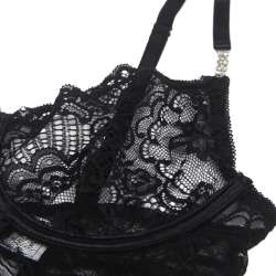 SUBBLIME 954185 BABYDOLL DE ENCAJE CON TIRANTES AJUSTABLES NEGRO S M