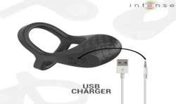 INTENSE ALEX ANILLO DOBLE VIBRADOR PENE 10 VIBRACIONES NEGRO