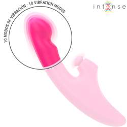 INTENSE EMI VIBRADOR 135 CM MULTIFUNCIaN 3 EN 1 10 VIBRACIONES ROSA