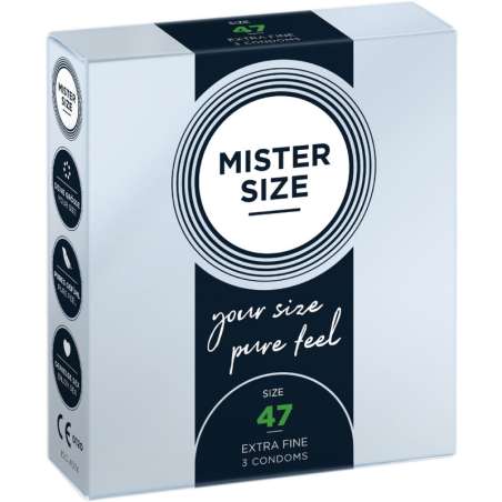 MISTER SIZE PRESERVATIVOS TALLA XS 47 MM 3 UNIDADES