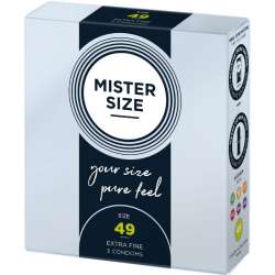 MISTER SIZE PRESERVATIVOS TALLA S 49 MM 3 UNIDADES
