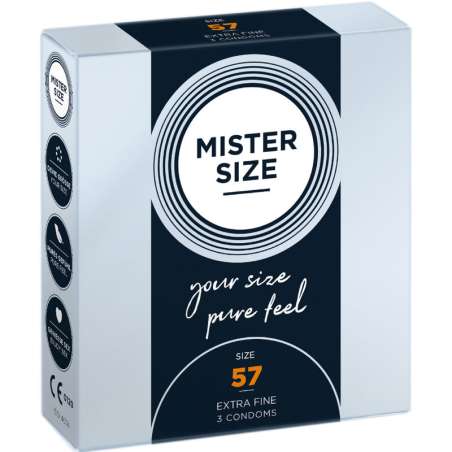 MISTER SIZE PRESERVATIVOS TALLA L 57 MM 3 UNIDADES