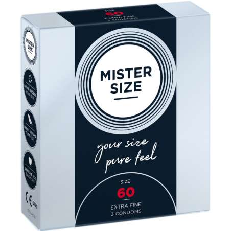 MISTER SIZE PRESERVATIVOS TALLA XL 60 MM 3 UNIDADES