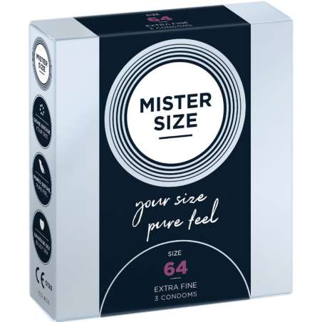 MISTER SIZE PRESERVATIVOS TALLA XXL 64 MM 3 UNIDADES