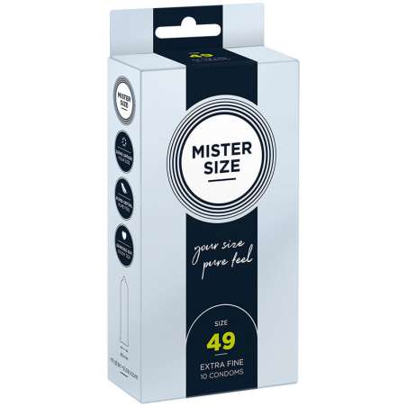 MISTER SIZE PRESERVATIVOS TALLA S 49 MM 10 UNIDADES
