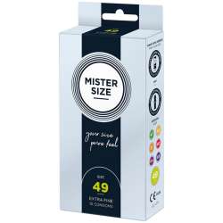 MISTER SIZE PRESERVATIVOS TALLA S 49 MM 10 UNIDADES