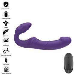 INTENSE JILL VIBRADOR DOBLE 20 CM VIOLETA CONTROL REMOTO