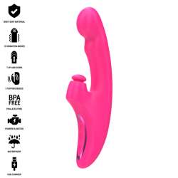 INTENSE EMI VIBRADOR 135 CM MULTIFUNCIaN 3 EN 1 10 VIBRACIONES ROSA