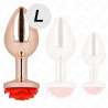 KINK PLUG ANAL ORO ROSADO ROSA ROJA L