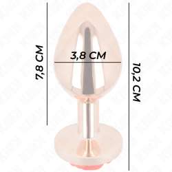KINK PLUG ANAL ORO ROSADO ROSA ROJA L