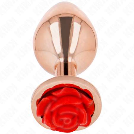 KINK PLUG ANAL ORO ROSADO ROSA ROJA M