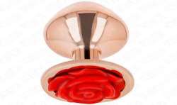 KINK PLUG ANAL ORO ROSADO ROSA ROJA M