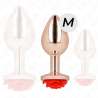 KINK PLUG ANAL ORO ROSADO ROSA ROJA M