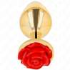 KINK PLUG ANAL DORADO ROSA ROJA TALLA L